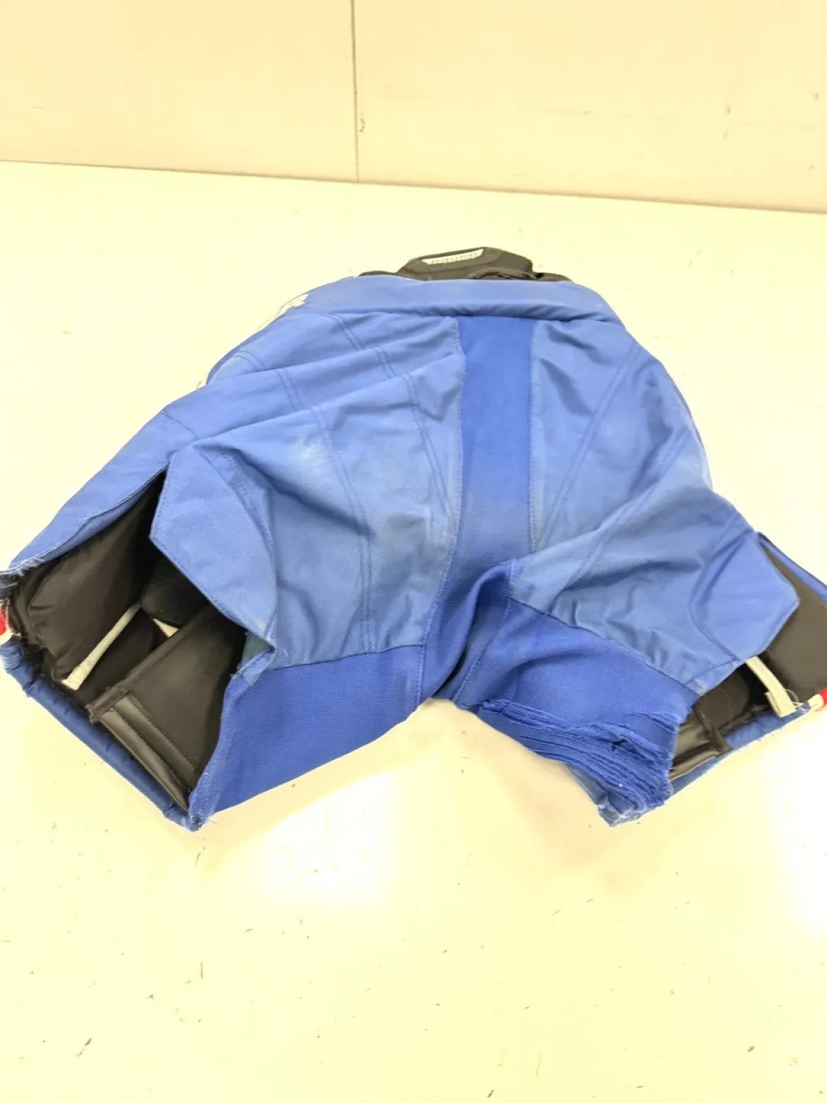 Used Bauer AMERKS Inter Goalie Pant Royal Blue SM