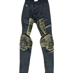 Used Bauer COMPRESSION FIT Senior Hockey Compression Pants Black And Yellow SM