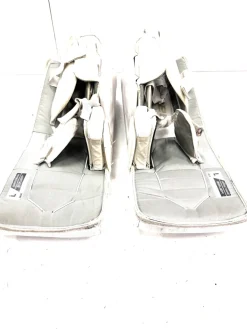 Used Bauer GSX Goalie Leg Pads Junior White 30