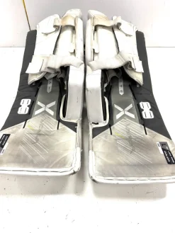 Used Bauer HYPERLITE 2 Goalie Leg Pads Senior White 35