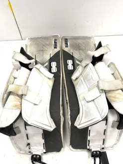 Used Bauer HYPERLITE 2 Goalie Leg Pads Senior White 35
