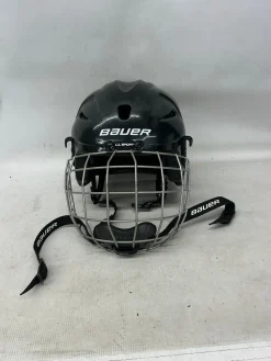 Used Bauer LIL SPORT HOCKEY HELMET Helmet Cage Combo Black XXS