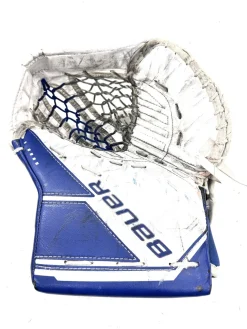 Used Bauer M5 PRO GLOVE Junior Goalie Catcher White