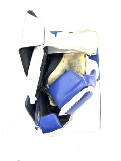 Used Bauer M5 PRO Inter Goalie Blocker Royal Blue
