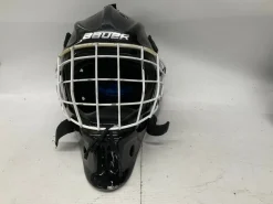 Used Bauer NME5 NON HECC Junior Goalie Helmet/Mask Black Fits all
