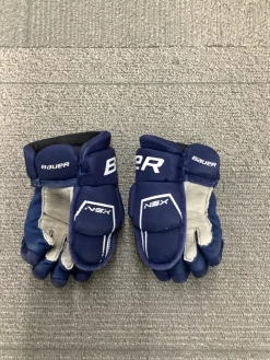 Used Bauer NSX Youth Gloves Navy Blue 8