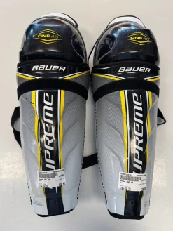 Used Bauer ONE 40 Senior Shin Guards Black 14"