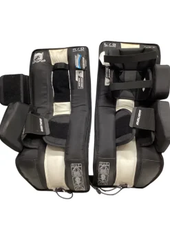 Used Bauer PRODIGY YTH LEGS Goalie Leg Pads Youth White 26"