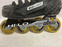 Used Bauer RS Roller Hockey Skates Black Junior 02
