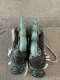 Used Bauer RSX HI-LO Junior Roller Quad Skates Black Junior 05.5