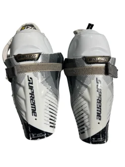Used Bauer S170 Youth Shin Guards White 9"