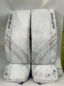 Used Bauer SUPREME 625 Goalie Leg Pads Senior White 29"