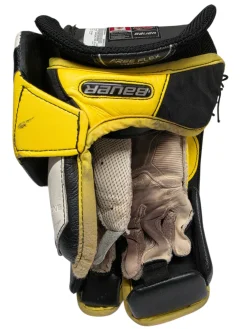 Used Bauer Supreme TotalOne NXG JRZ Senior Goalie Blocker Black/Yellow/White Regular