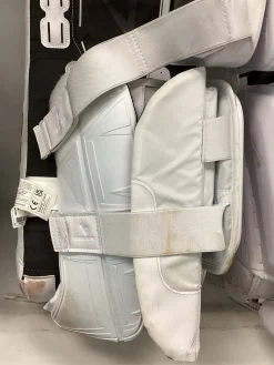 Used Bauer SV PRO LEG PADS Goalie Leg Pads Senior White 33