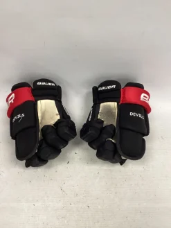 Used Bauer TEAM GLOVES Junior Gloves Black 11"