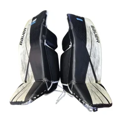 Used Bauer ULTRASONICS 36 + GOALIE LEG PADS Goalie Leg Pads Senior White 36