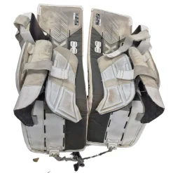 Used Bauer VAPOR HYPERLITE 2 Goalie Leg Pads Senior White 36