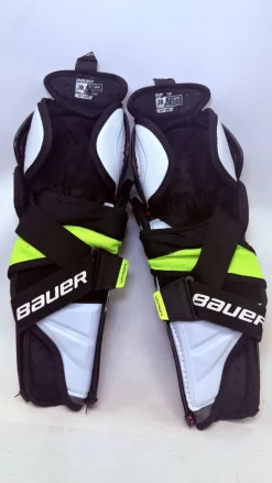 Used Bauer VAPOR HYPERLITE Junior Shin Guards Black 12