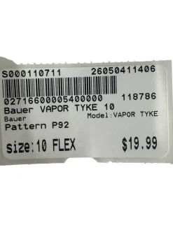 Used Bauer VAPOR TYKE Youth One Piece Left Hand 10 Flex P92