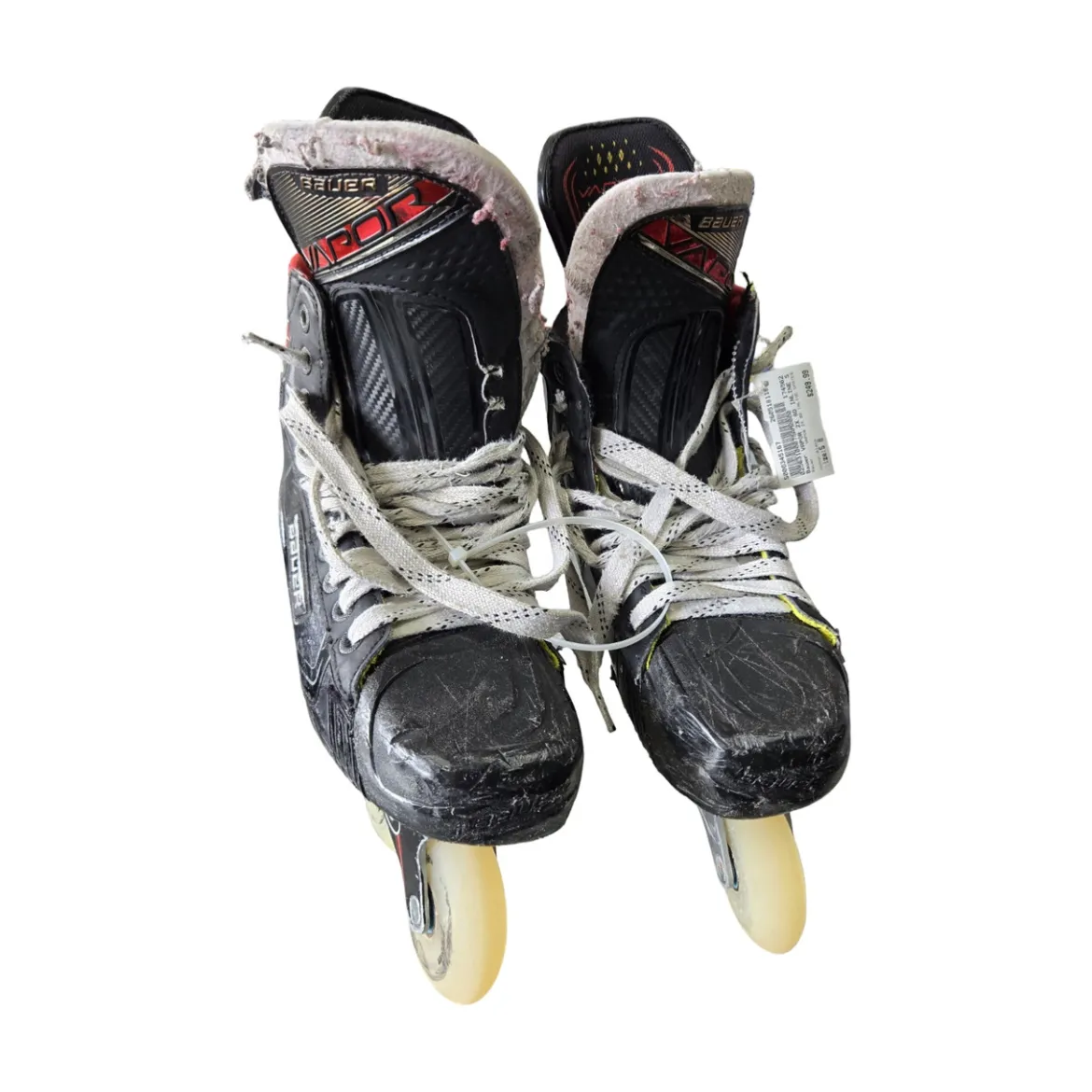 Used Bauer VAPOR 2X 8D INLINE SKATES Roller Hockey Skates Black Senior 8