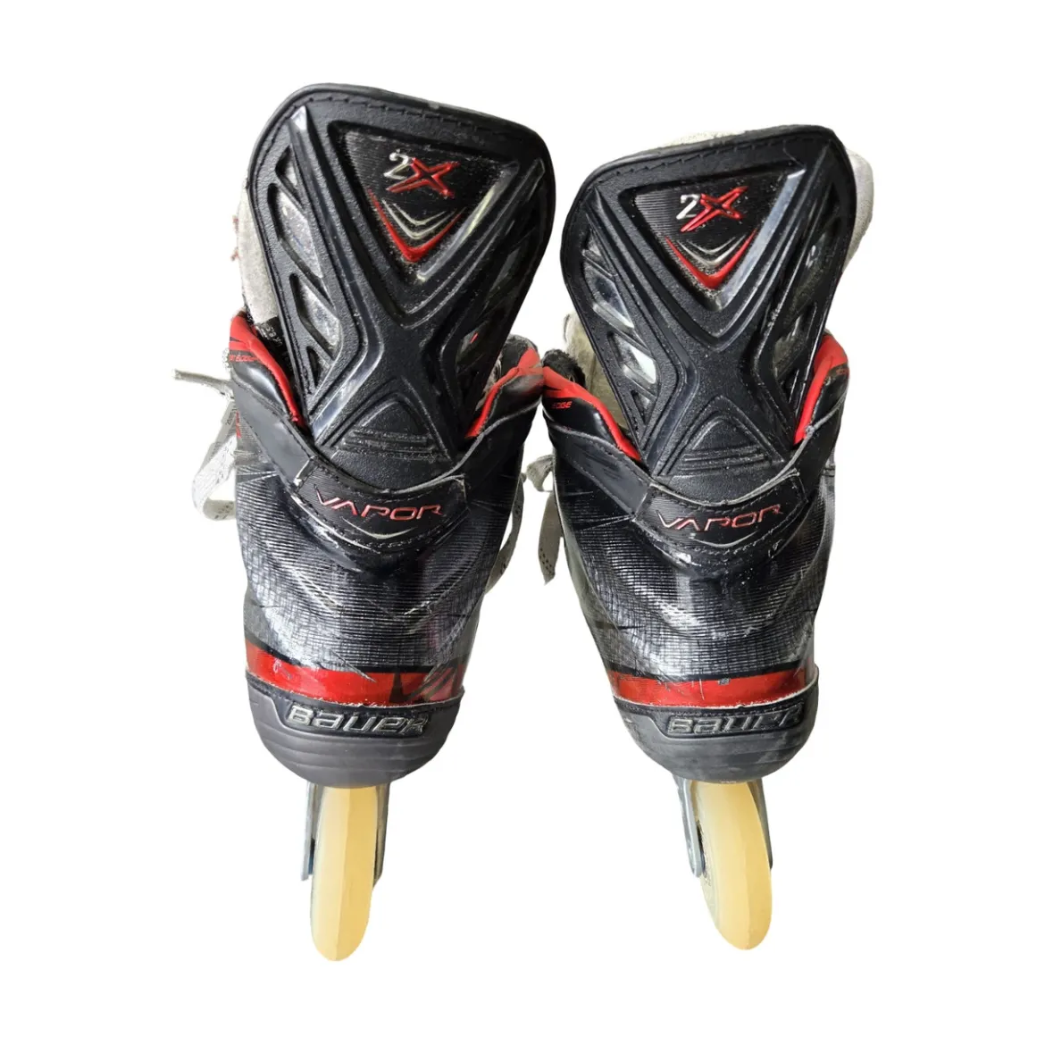 Used Bauer VAPOR 2X 8D INLINE SKATES Roller Hockey Skates Black Senior 8