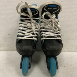 Used Bauer XLP YOUTH 9-13 Roller Hockey Skates Black Adjustable