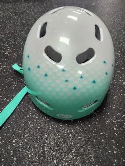 Used Bell Skateboard Helmet Green/White SM