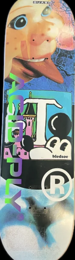 Used BLEDSOE Skateboard Deck Only Black Regular