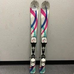 Used Blizzard VIVA JUNIOR Girls DH Ski/Binding Carolina Blue And White 110 cm