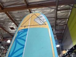 Used Boardworks Flow Stand Up Paddleboard SUP - Bamboo/Teal/Blue - 9'11