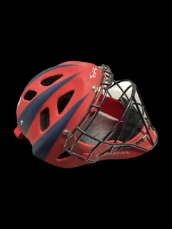 Used BoomBah BOOMBAH Catchers Helmet w/Mask Red One Size