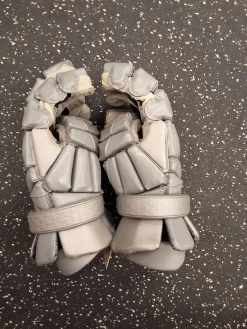 Used BoomBah DEFCON Lacrosse Gloves Mens Grey LG