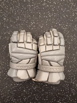 Used BoomBah DEFCON Lacrosse Gloves Mens Grey LG