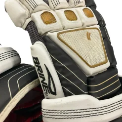 Used Brine KING Lacrosse Gloves Mens White LG