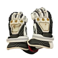 Used Brine KING Lacrosse Gloves Mens White LG