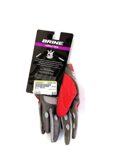 Used Brine MANTRA Lacrosse Gloves Womens Red LG
