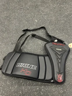 Used Brine TRIUMPH HD Lacrosse Rib Pads Black SM