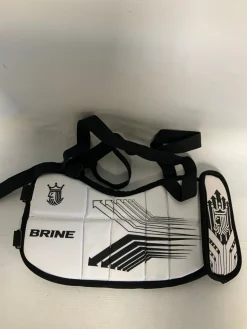 Used Brine UPRISING Lacrosse Rib Pads White Senior