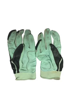Used BRUCE BOLT SHORT CUFF YOUTH BB/SB Batting Gloves Black XL