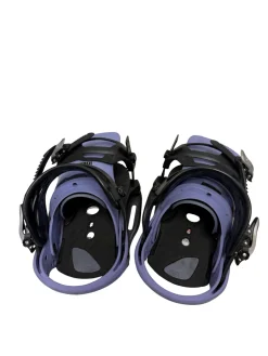 Used Burton CARTEL X EST Mens Snowboard Bindings Purple MD