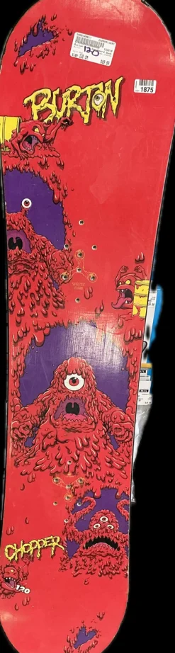 Used Burton CHOPPER Boys Snowboard Only Red 120 cm