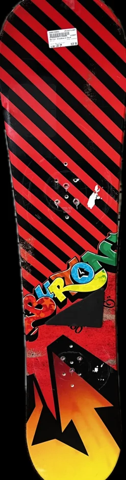 Used Burton CHOPPER Boys Snowboard Only Red And Black 130 cm