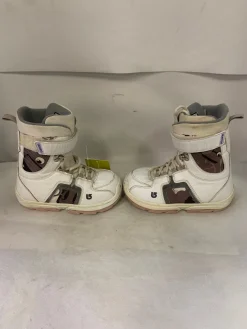 Used Burton FREESTYLE Girls Snowboard Boots White Junior 05