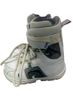 Used Burton FREESTYLE Girls Snowboard Boots White Junior 05