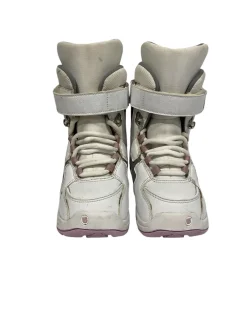 Used Burton FREESTYLE Girls Snowboard Boots White Junior 03