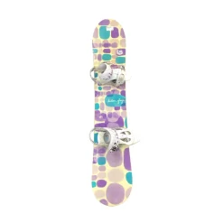 Used Burton GINGER Girls Board/Binding White And Purple 141 cm