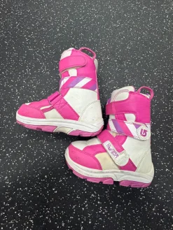 Used BURTON GIRLS SNOWBOARD Boots Pink Youth 13.0