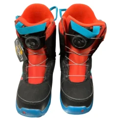 Used Burton GROM BOA Boys Snowboard Boots Black Junior 03