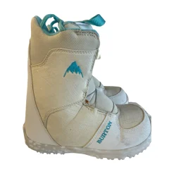 Used Burton GROM BOA Girls Snowboard Boots White Junior 03