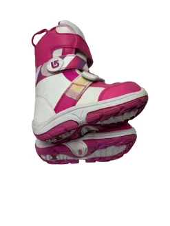 Used Burton GROM Girls Snowboard Boots Pink Youth 13.0